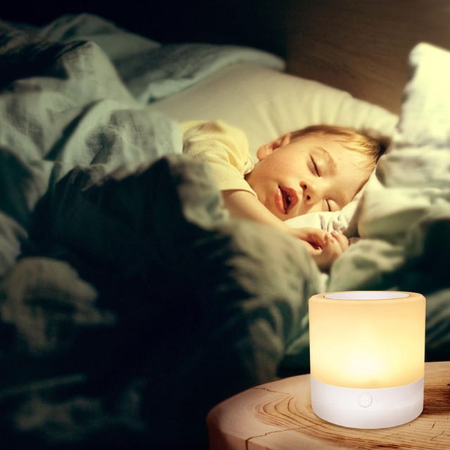 Recargable LED Touch Night Light 7 colores lámpara de mesita de noche ajustable