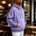 thumbnail image 6 of UDAUDU Men's Fleece Hoodie Soft Hooded Sweatshirts Casual Long Sleeve Drawstring Vintage Running Athletic Hoodies with Pocket S, 6 of 9