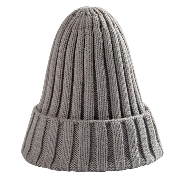 Sonducket Sombrero Unisex mezclas de algodón sólido cálido HIP HOP sombreros de punto hombres gorras de invierno mujeres Skullies gorros para Sombreros gris púrpura Sonducket AP000123-08
