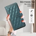thumbnail image 6 of SaniMore for Google Pixel 7 Pro Buisness Case, Zipper Purse [Card Holders] Magnetic Clasp Kickstand Wrist/Crossbody Chain Lanyard PU Leather Wear-resistant Full Body Protective Wallet Shell, Darkgreen, 6 of 8