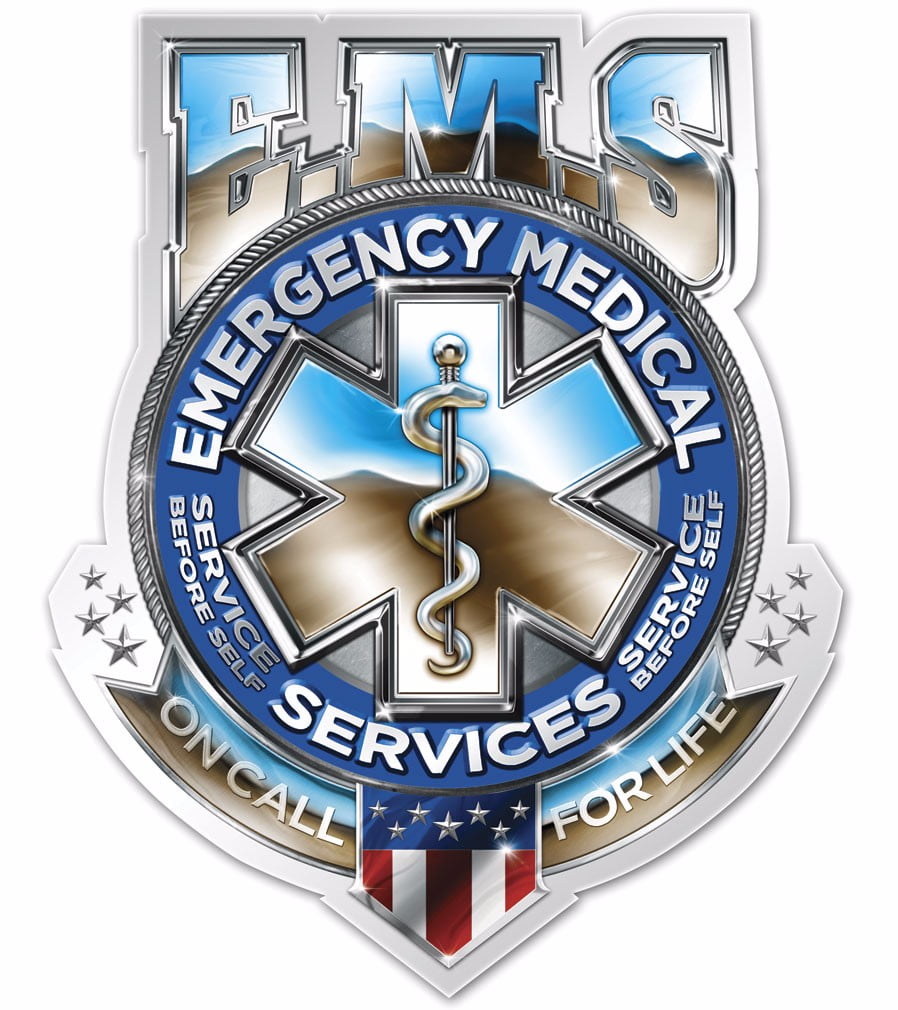 EMS Badge Of Honor Reflective Decal- 6IN - Walmart.com
