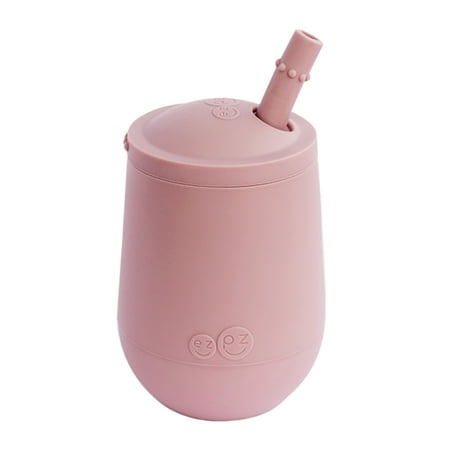 UPC: 0818156022391 | ezpz Mini Cup + Straw Training System (Blush) – 100% Silicone Training Cup for Infants + Toddlers – Designed by a Pediatric Feeding Specialist – 9 Months+