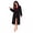 BLACK, variant on OLGDLZW Women's Hooded Fleece Robe, Soft Plush Full Length Bathrobe with Pockets and Tie Belt, Cozy Long Lounge Robe for Home,Black L/XL
