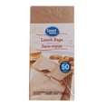 thumbnail image 1 of Great Value, sacs à lunch en papier jetables, 50 unités, 1 of 1