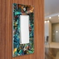 thumbnail image 3 of WIRESTER 1-Gang Decorator Light Switch Plate/Wall Plate Cover, Green Nebula Marble, 3 of 6