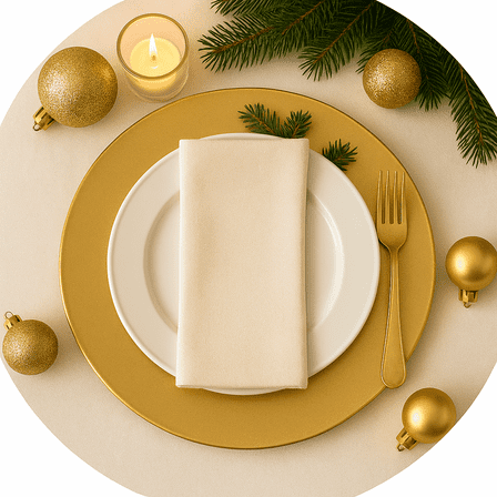 Gold Round Plastic Charger Plate with Beaded Rim, 13 in., 1 ct