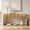 Natural Oak, variant on MIYZEAL Farmhouse Console Table with Drawers, Wood Entryway Sofa Table with Bottom Open Shelf, Decorative Fluted Accent Table for Hallway and Living Room, Rustic Dark Cherry