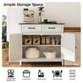 thumbnail image 2 of Coffee Bar Cabinet, 35" Kitchen Storage Cabinet with 2 Drawers, Adjustable Shelf, White+Gray, 2 of 6