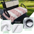 thumbnail image 5 of Golf Cart Seat Covers for 2 Seater,Red Gray Botanical Microfiber Cart Seat Towel Blanket,Pastoral Spring Summer Leaf Aesthetics Absorbent NonSlip Bench Seats Protector for Golf Course 51"x31", 5 of 9
