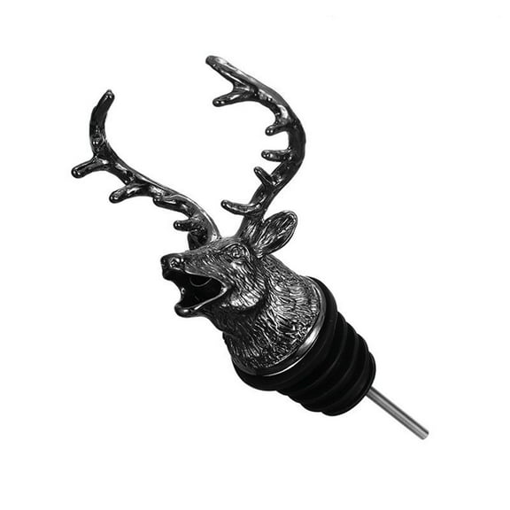 Deer for Head Wine Mouth Wine Guide Pour Wine Bottle Stopper Bartender Tool Wine Pourer for White Red Wines Whiskey Gift Wine Accessories