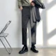 thumbnail image 4 of Pantalones de traje de talla grande para hombre, pantalones de verano rectos recortados de 9 pulgadas, tela elegante y con estilo, muchas reseñas coreanas de vestidos 2024, 4 of 5