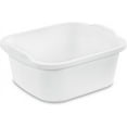 thumbnail image 3 of 12 Quart Durable Heavy Duty Reinforced Plastic Kitchen Dishpan Basin with Molded Handles for Household Chores and Storage, White, 8 Pack, 3 of 9