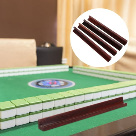 MIPCASE 4pcs Wooden Mahjong Racks With - Premium Holders For Mahjong, Dominoes, And Mexican Train Games - Ideal Accessories For Mahjong Enthusiasts