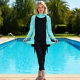 thumbnail image 2 of Maillot de Bain 2 Pcs Fille Maillot de Bain UPF 50+ Maillot Dermoprotecteur à Manches Longues Robe de Bain une Pièce et Pantalon de Bain Maillot de Plage, 2 of 5
