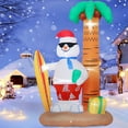 thumbnail image 3 of PayUSD 8 FT Christmas Inflatable Surfing Snowman Lawn Outdoor Decorations, Blow up Snowman with Gift, Built-in LED Lights, Xmas Decor Holiday Indoor Outdoor Party Garden Yard Decoration, 3 of 9