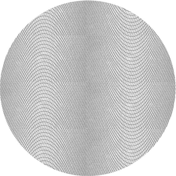 Ahgly Company Indoor Round Patterned Platinum Gray Area Rugs, 5' Round
