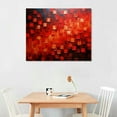 thumbnail image 2 of JRXY Hand Painted Modern Oil Painting Texture Red Abstract Canvas Wall Art Decoration Picture Contemporary Artwork Framed Ready to Hang 20x16in, 2 of 4