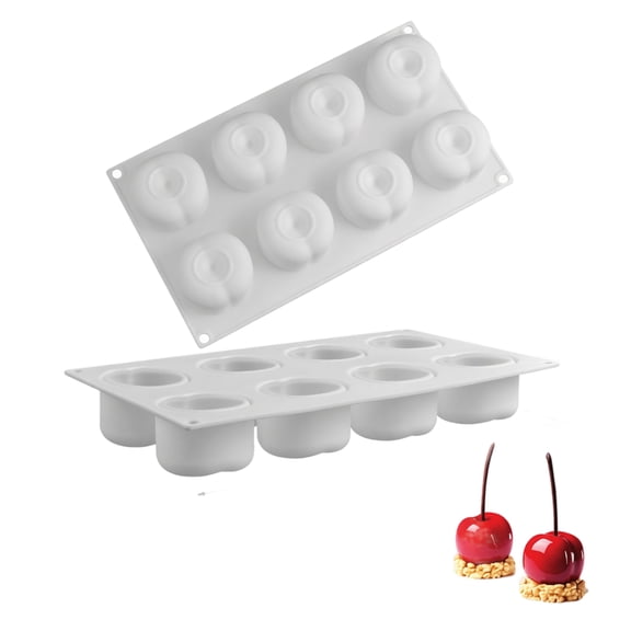 Silicone Cherry Shaped Cake Mold Non-Stick Baking Mould For Mousse Pastry Dessert 1 Pack
