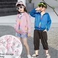 thumbnail image 3 of Ropa de verano para niños Abrigo protector solar para niños Abrigo de piel para niños y niñas Ropa con capucha de arcoíris con protector solar Camisa con aire acondicionado, 3 of 6