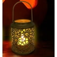 thumbnail image 4 of Fiudx Farol de Mano de Hierro, Candelabro de Hierro Forjado, Diseño de Luz Led, Asa Compacta, Elegante Decoración para El Hogar, Ideal para Sala de Estar y Dormitorio, 1 Farol Hueco, 107 G de Peso., 4 of 5