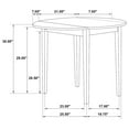 thumbnail image 3 of Plethoria Home Beige and Natural 3-piece Dining Set with Drop Leaf, 3 of 19