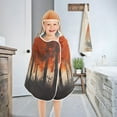 thumbnail image 4 of Orange Autumn Landscape Hooded Beach Towel Kids Bath Towels Quick Dry for Pool Swiming 50" x 23.5" Microfiber Soft Bathrobe, 4 of 7