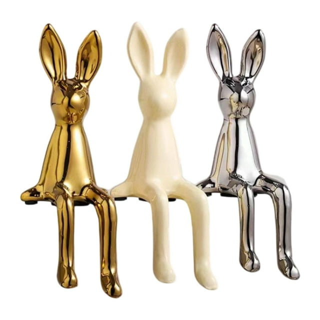 3x estatua de de de cerámica de cerámica de coleccionables de recuerdo de mesa adorno figura animal para estante de porche