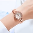 thumbnail image 1 of Conjunto de reloj de mujer de temperamento simple Conjunto de reloj de pulsera con correa de aleación clásica para mujer, 1 of 6