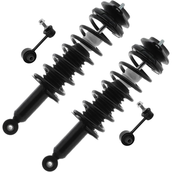 Detroit Axle - 2.0L Rear Struts Sway Bars for 2012-2016 Subaru Impreza 2 Struts with Coil Spring Assembly 2 Stabilizer Sway Bar End Links Suspension Kit Replacement