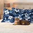 thumbnail image 3 of Pack of 2 Outdoor Pillow Covers 20x12 Inch Waterproof Navy Blue Spring Floral Throw Pillow Covers,Decorative Couch Pillow Shams Protectors Summer Flowers Watercolor Botanical Cushion Pillowcases, 3 of 8