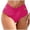 C123/Hot Pink, variant on XIYON Women's High Waisted Bikini Bottoms Women Solid Color Hollow Out Detail Swimwear Bottom For Pool Beach Classic