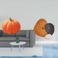 thumbnail image 2 of Cojín de sofá de calabaza de Halloween y reloj de pared de arte moderno, adorno decorativo para dormitorio, baño, restaurante, hogar, decoración de fe, 2 of 8