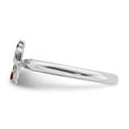 thumbnail image 3 of 925 Sterling Silver Stackable Expressions Rhodium Garnet Cross Ring Size: 6; for Adults and Teens; for Women and Men, 3 of 5