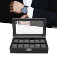 thumbnail image 3 of Organizador De Relojes, Caja De Almacenamiento De Relojes, Almohada Desmontable De Cuero PU, Evita Arañazos, Ventana Transparente Para Accesorios, 3 of 7