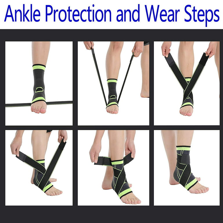 Adjustable Ankle Support Compression Ankle Brace Protector for Running  Soccer