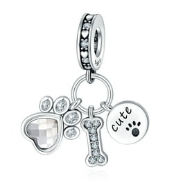 Animal Paw Print Charm Polished Sterling Silver Cat Dog Animal Paw Print Charm Polished Sterling Silver Cat Dog