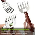 thumbnail image 5 of Meat Shredder Claws Stainless Steel Meat Claws Forks 8.6" Chicken Shredder with Wooden Handler for BBQ Smoker Shredding Pulled Pork, Chicken, Turkey Easy Grip 2 PCS-Red, 5 of 6