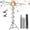 6.5x10ft (2x3m), variant on 6.5x6.5ft Adjustable T Shape Backdrop Stand with 2 Spring Clamps