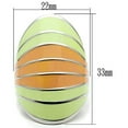 thumbnail image 2 of Luxe Jewelry Designs Women's Stainless Steel Ring with Multi Color Epoxy - Size 8 (Pack of 2), 2 of 4