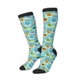 thumbnail image 2 of Easygdp World Travel1 Soccer Socks Sport Knee High Socks Calf Compression Athletic Socks for Men and Women, 2 of 9