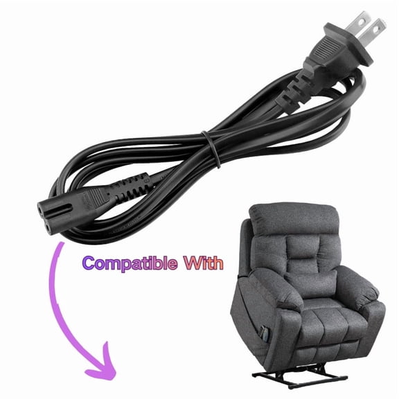 Amxwccy AC Power Cord Cable Plug Lead Compatible with Okin Recliner or Liftchair Lift Chair