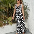 thumbnail image 3 of Dalmatian Sleeveless Dress Long dresses dresses korean style, 3 of 6