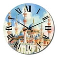thumbnail image 2 of Designart "Expressions at an Islamic Mosque II" Islamism Oversized Wall Clock, 2 of 5