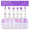 thumbnail image 2 of 12 Grids Nail Decorations Set With Butterfly And Heart Shape Flatback Nail Gems, 2 of 6