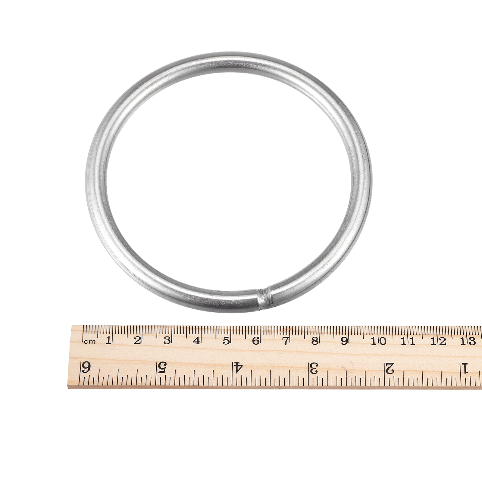 Unique Bargains Durable 304 Stainless Steel Welded O-Rings Silver 100mm(3.94") OD