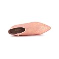 thumbnail image 5 of BLISSFUL STEP Women's Glitter Pointed Toe Block Heeled Ankle Boots LightPink 8, 5 of 8