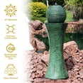 thumbnail image 5 of Sunnydaze Desert Spring Modern Green Polyresin Solar Fountain with Battery, 5 of 12