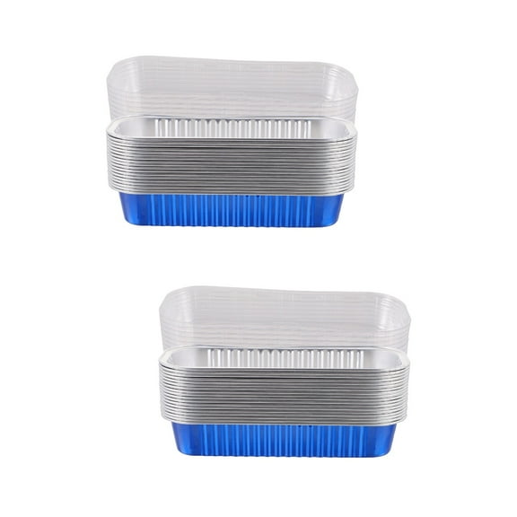40 Pcs  Aluminum Foil Loaf Pans Mini Bread Pans Disposable Aluminum Foil Mini Loaf Baking Pans