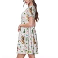 thumbnail image 2 of Balery German Shepherd Dog Vestidos sueltos de manga corta para mujer, vestidos de verano 2025, vestidos casuales de corte A con vuelo., 2 of 6