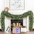 thumbnail image 4 of JEZWX 9ft Pre-Lit Christmas Cedar Garland – 50 Multi-Color LED Lights, 4 of 12
